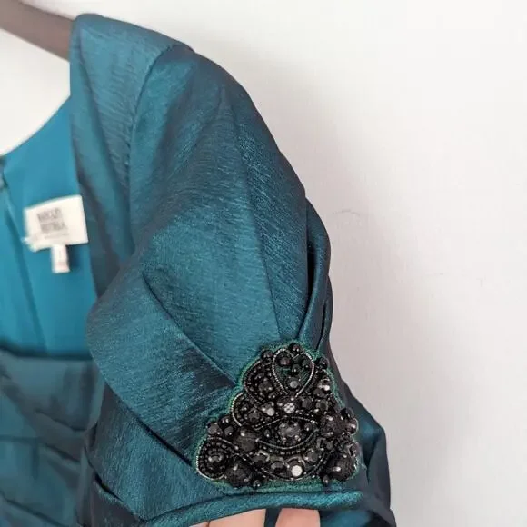 NEW Women's Badgley Mischka SC0434 Malachite Dress 6 $498 Cocktail Formal Green - Picture 5 of 6